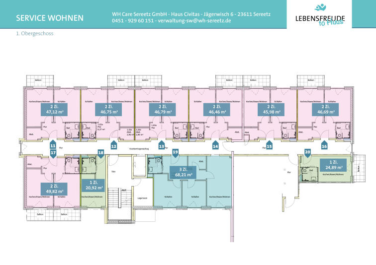 Betreutes Wohnen Sereetz 1. Obergeschoss